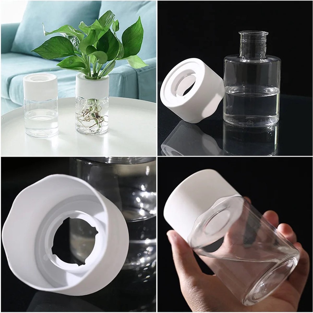 Decorative pot for plants without soil
